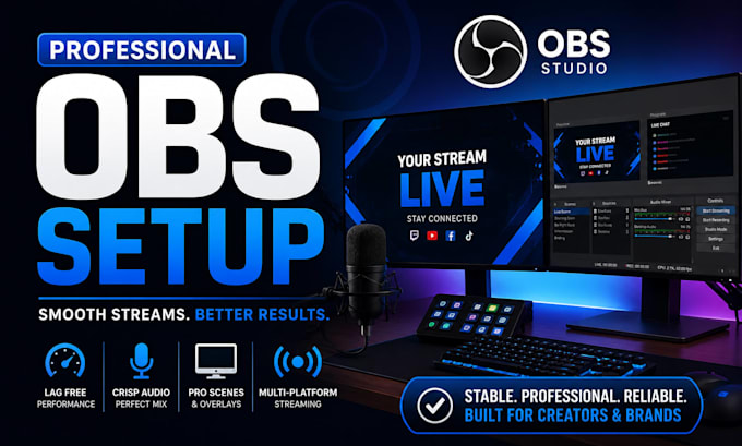setup obs studio for smooth professional live streaming
