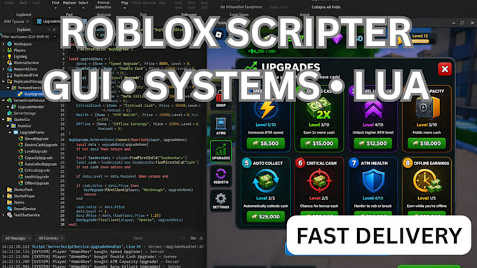 script roblox systems, gui, gameplay mechanics and lua features