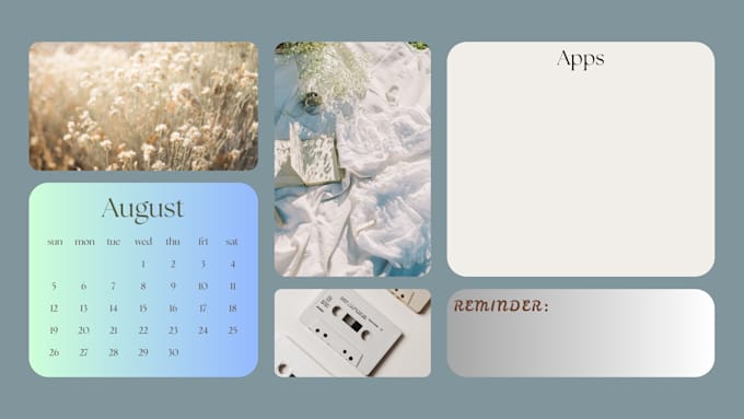 design custom aesthetic desktop wallpaper and organizer