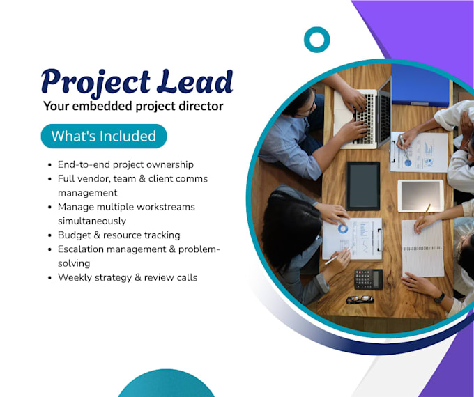 be your project manager or operations manager