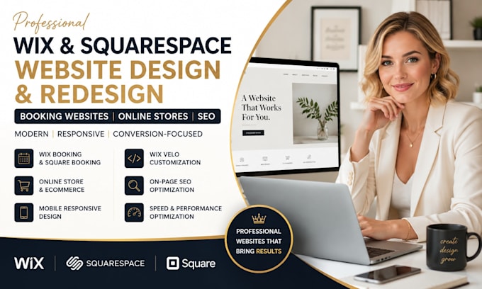 redesign squarespace booking website setup square up design wix online store seo
