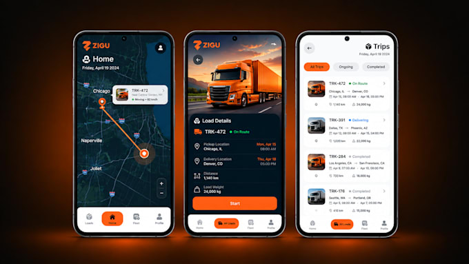 develop truck dispatch software and transportation web app
