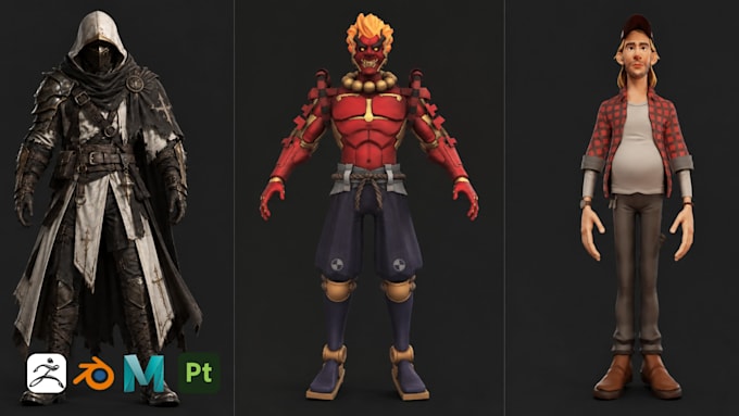 create a 3d character model