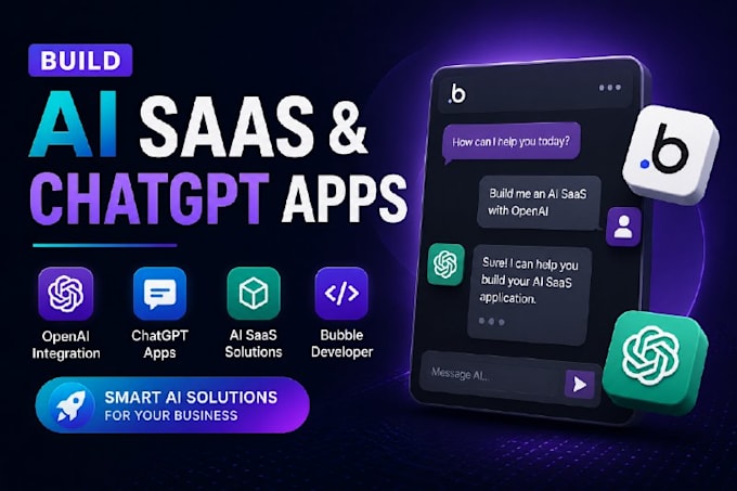 build ai saas, chatgpt app, openai integration, bubble developer