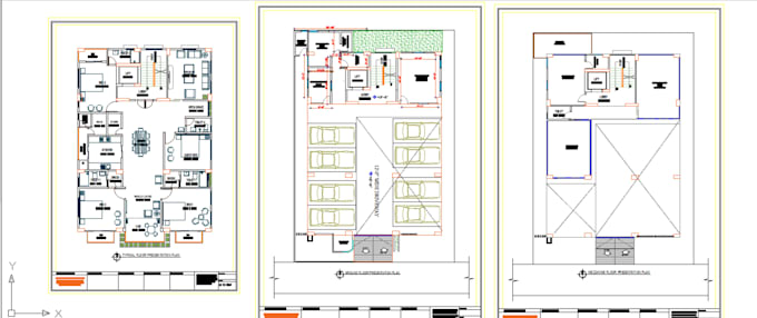 architectural design, floor plan drawings, and redraw