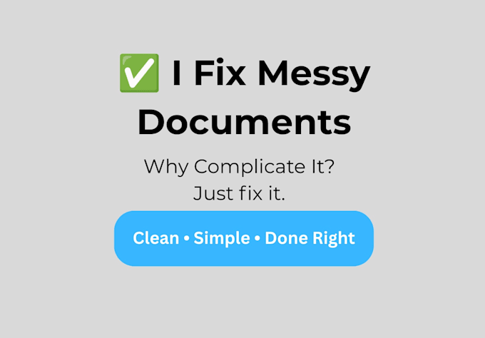 clean up your documents