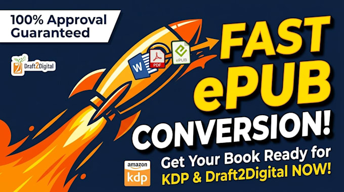 format and convert your word or PDF to professional epub for amazon KDP