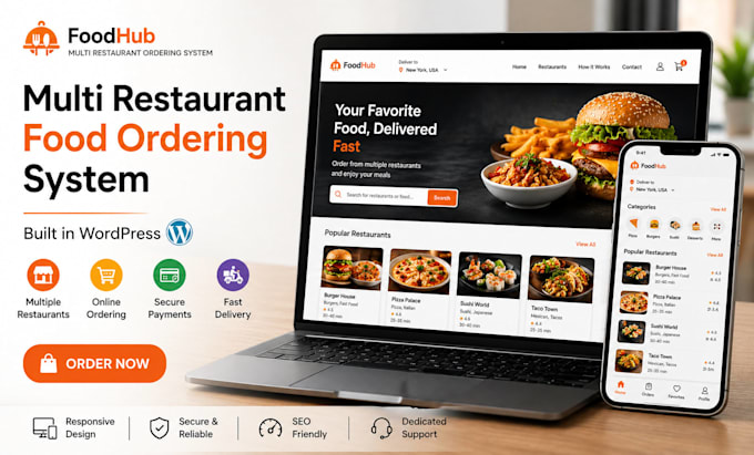 build a multi restaurant food ordering system in wordpress