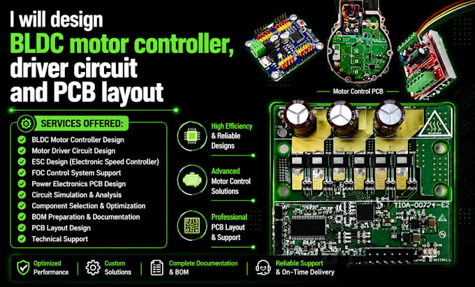 design bldc motor controller driver circuit and pcb layout