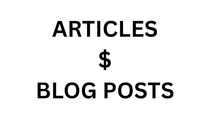 do articles and blog posts