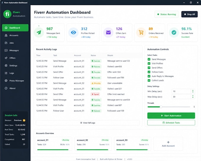 automate excel, CSV, apis and business workflows using python