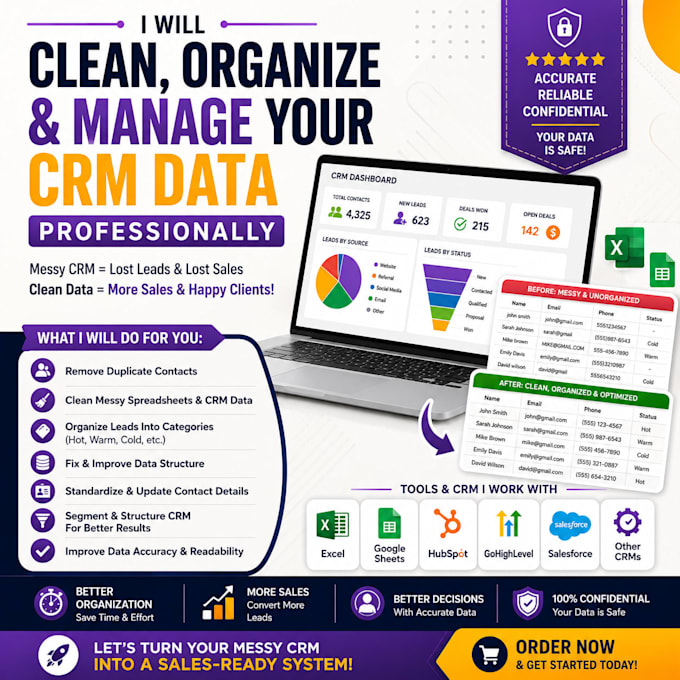 clean, organize and manage your CRM data professionally