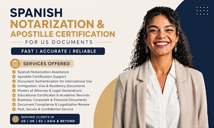 assist spanish notarization and apostille certification for US documents