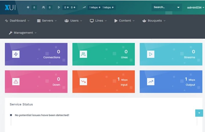 installed and configured xui admin panel on a server running ubuntu 04