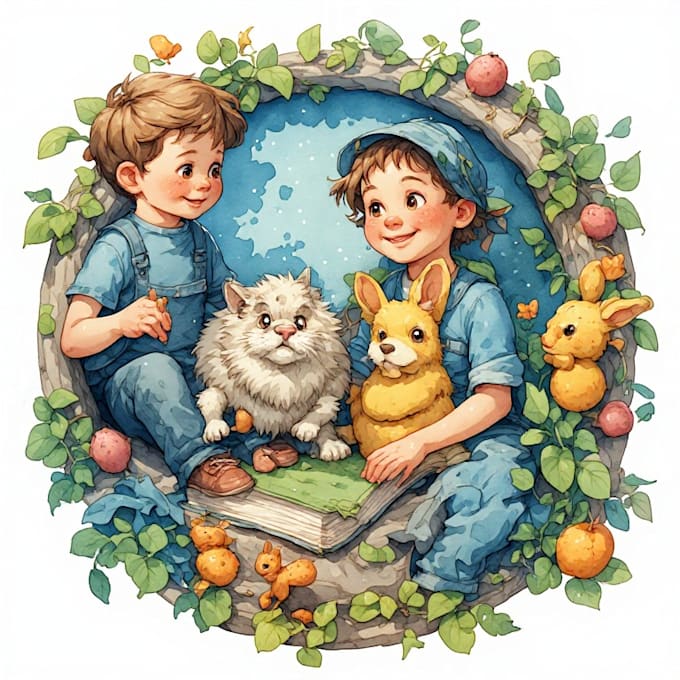 create fantasy watercolor characters and illustrations