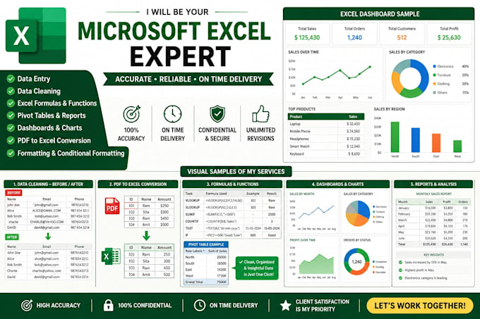 do microsoft excel data entry, formatting spreadsheets