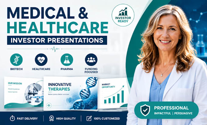 medical presentation, healthcare deck, biotech investor presentation expert pro