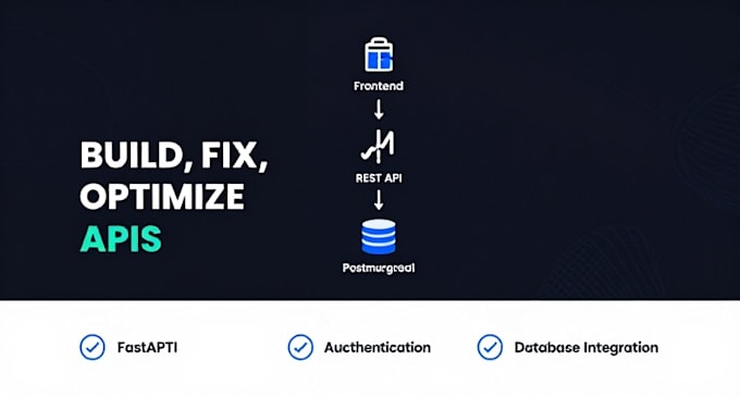 develop fix and optimize rest apis using fastapi and python