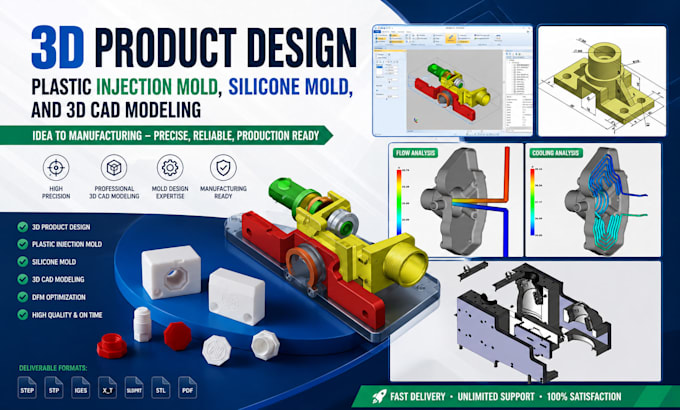 do 3d cad model, industrial product design, mechanical design for manufacturing