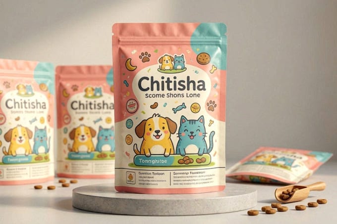 design creative box, pouch and label packaging design