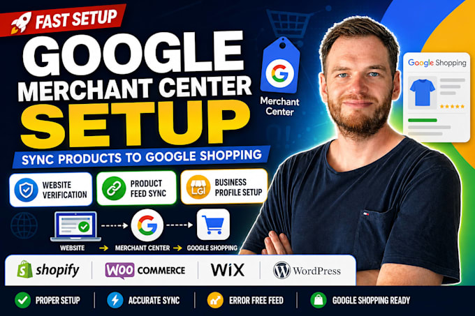 fix and setup google merchant center sync to website, business profile gmc setup