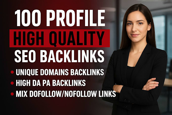 manually 100 profile backlinks SEO link building