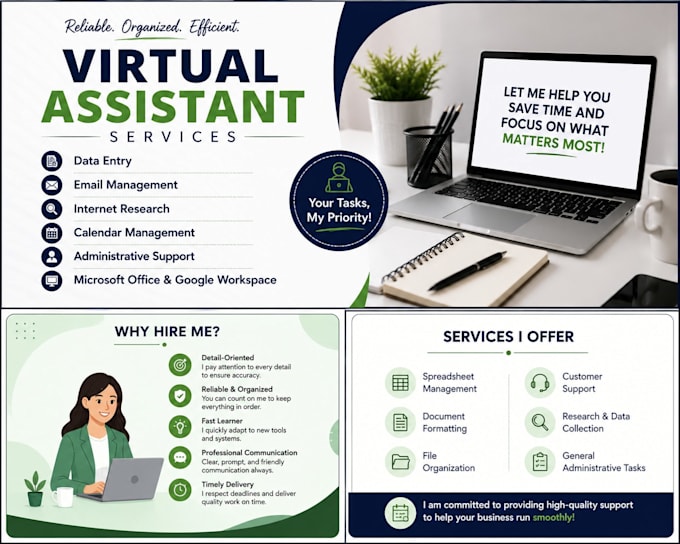 be virtual assistant, administrative support, data entry, email manager