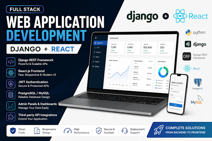 build a full stack web app with django rest framework and react