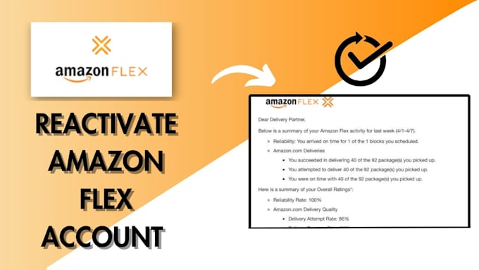 do uber reactivation, amazon flex reactivation, spark reactivation and lyft