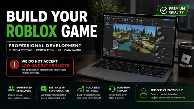 develop a professional roblox game