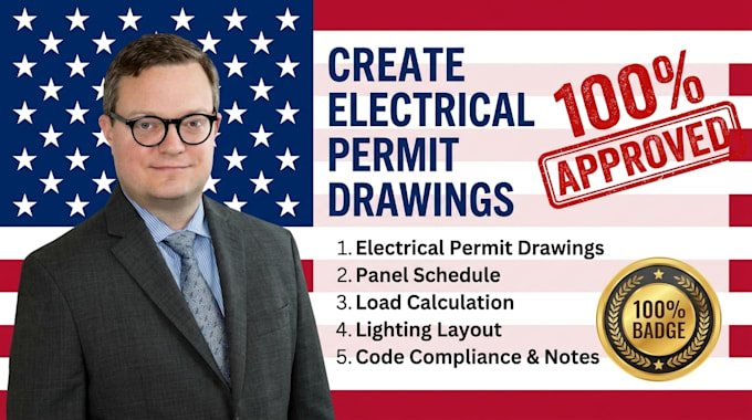 create electrical permit drawings with panel schedule load calculation lighting