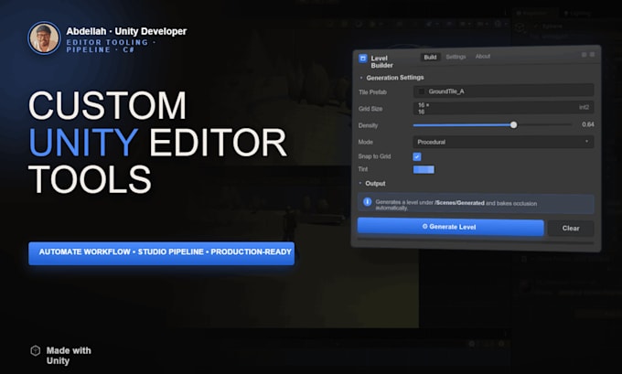 create a custom unity editor tool for your project