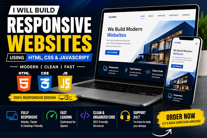 do front end web development in html css javascript