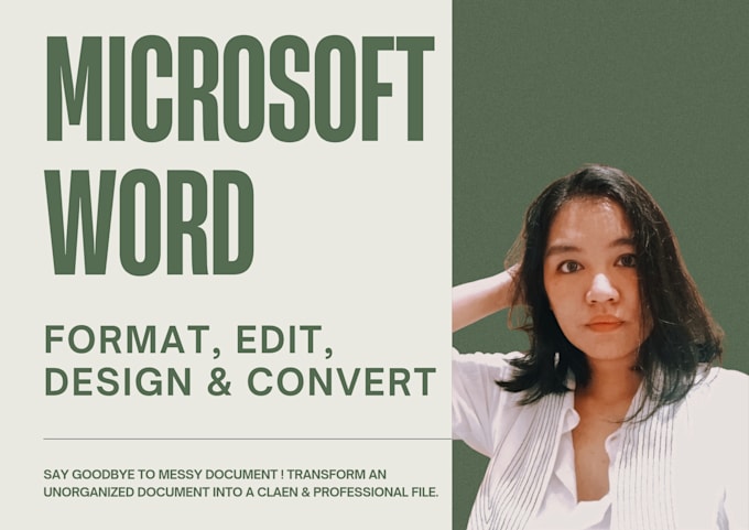 format, design, edit microsoft word documents