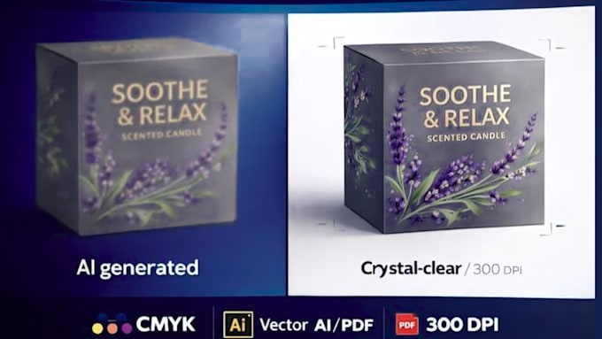 convert ai generated product packaging into print ready vector file