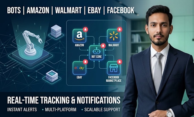 develop ai automation bot for amazon, walmart, ebay, facebook marketplace