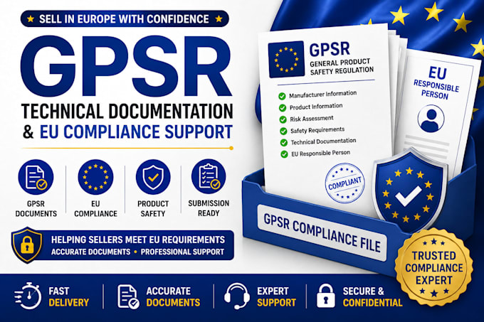 prepare gpsr technical documentation and eu compliance product safety documents