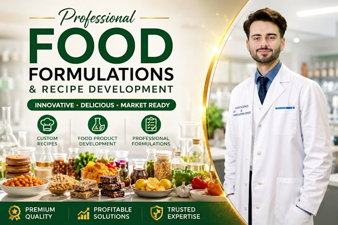 develop professional recipes and food product formulations