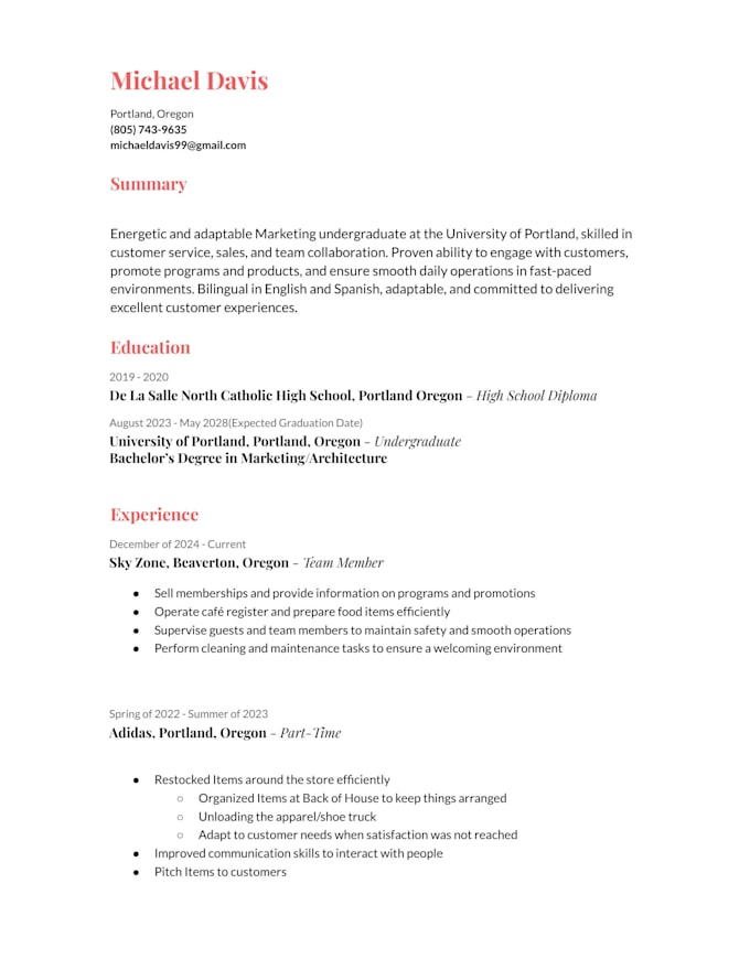 create a cover letter and resume for you