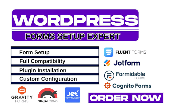 setup wp forms fluent formidable forms gravity ninja forms jetform cognitoforms