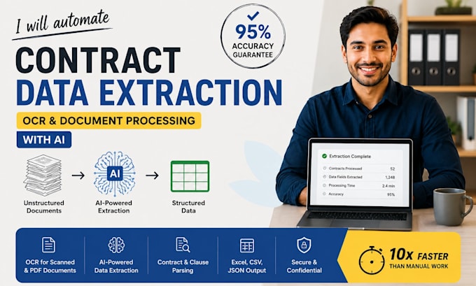 automate contract data extraction ocr PDF processing using ai, llm and python