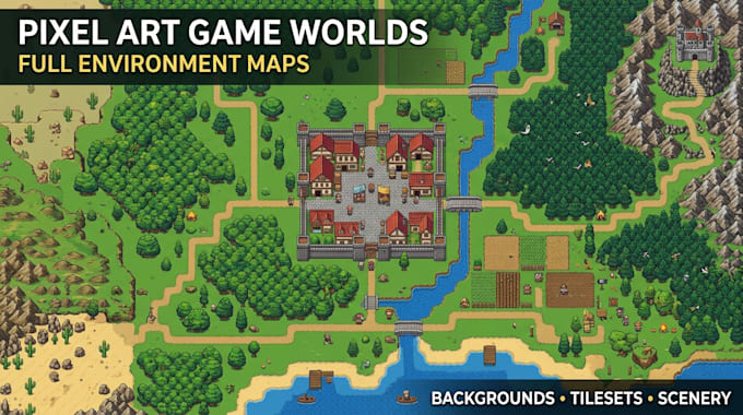 pixel art parallax background pixel scenery landscape environment art animation