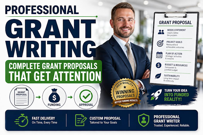 handle your grant writing process and deliver a complete grant proposal