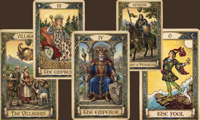 design unique tarot cards oracle cards and custom tarot deck illustrations