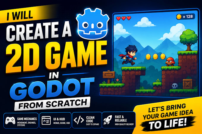 create a 2d game in godot from scratch