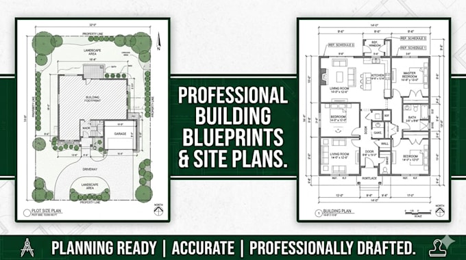 create building blueprints and site plans professionally
