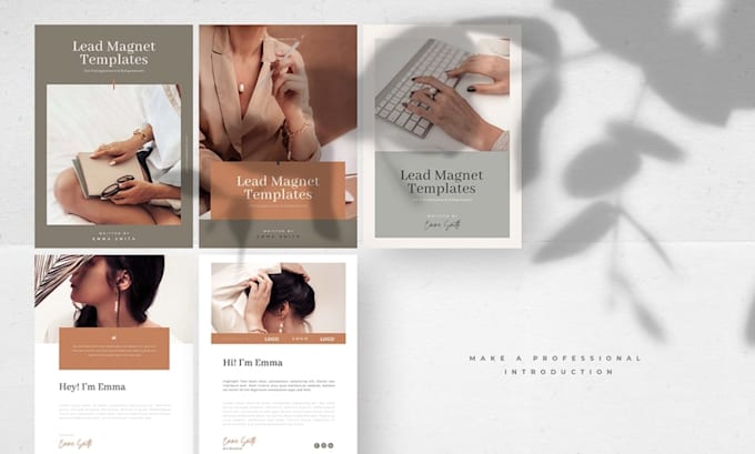 design professional canva lead magnet, ebook, workbook, checklist and pdf guide