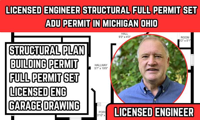 licensed engineer structural full permit set adu permit in michigan ohio