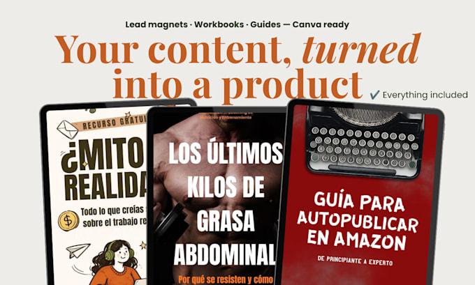 design your lead magnet, workbook or digital guide PDF