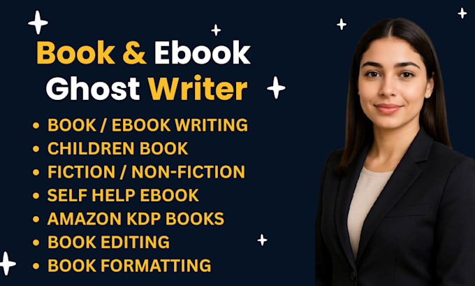 be your book and ebook ghostwriter for fiction and non fiction in PDF format